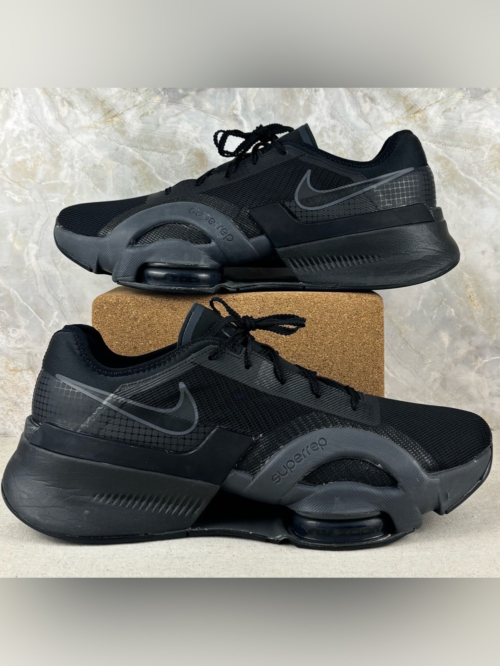 Nike Air Zoom SuperRep 3 Men’s 12 Black Volt HIIT Training Sneakers